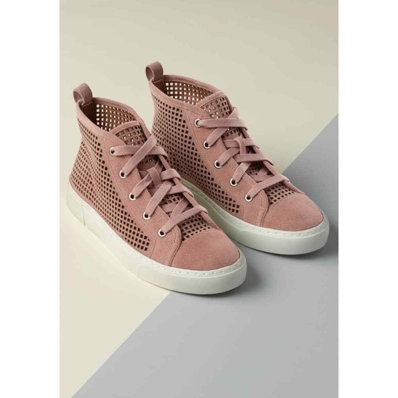 1. State Shoes - 1.State Dulcia Suede Perforated Lace-Up Sneaker